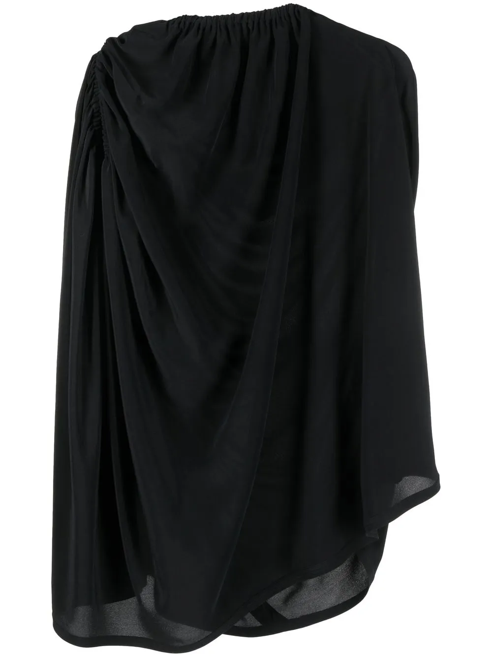 

QUIRA top estilo capa de seda - Negro