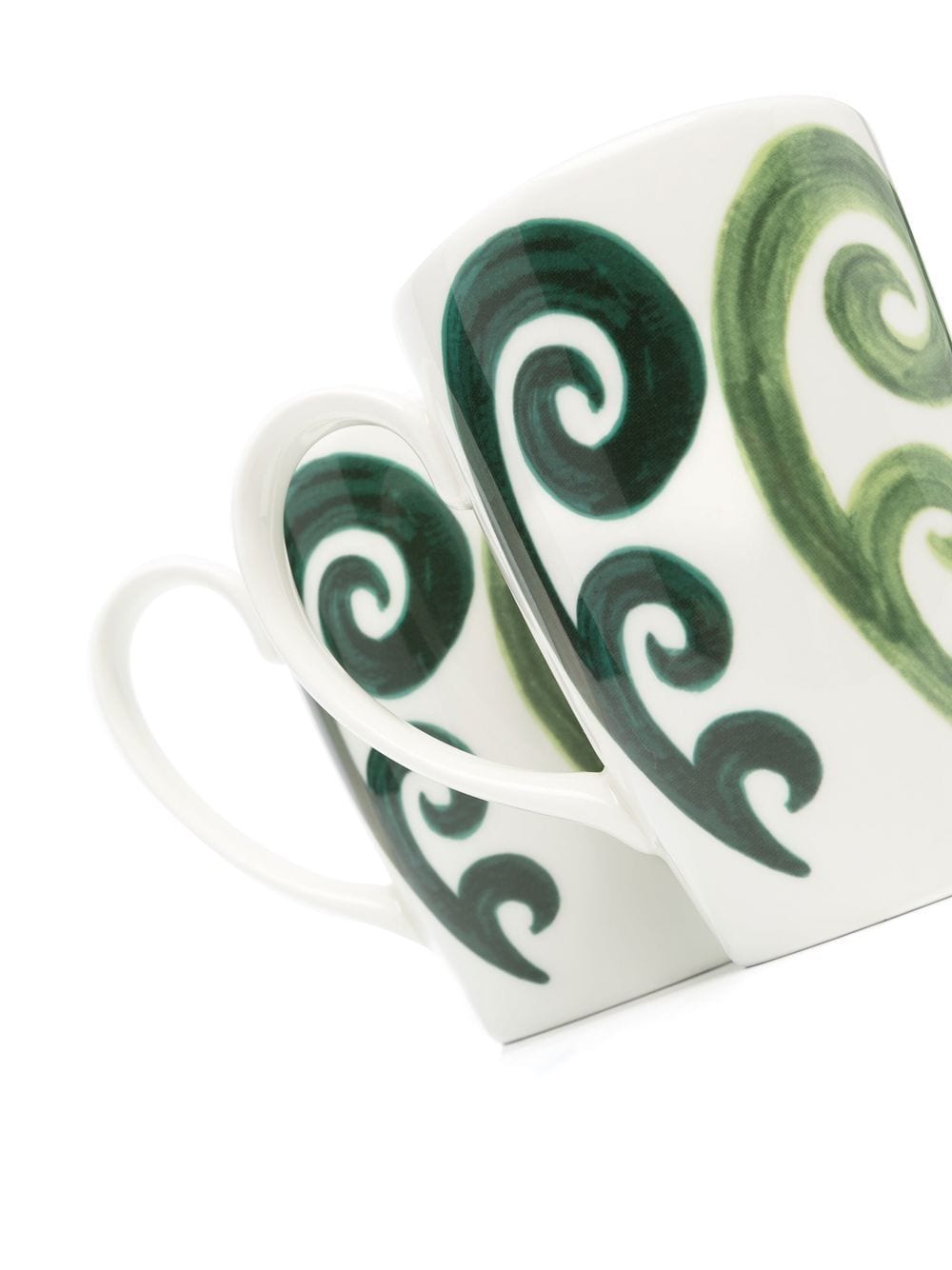 Shop Themis Z Gr Athenee Peacock Mug (set Of Two) In Two Tone Green