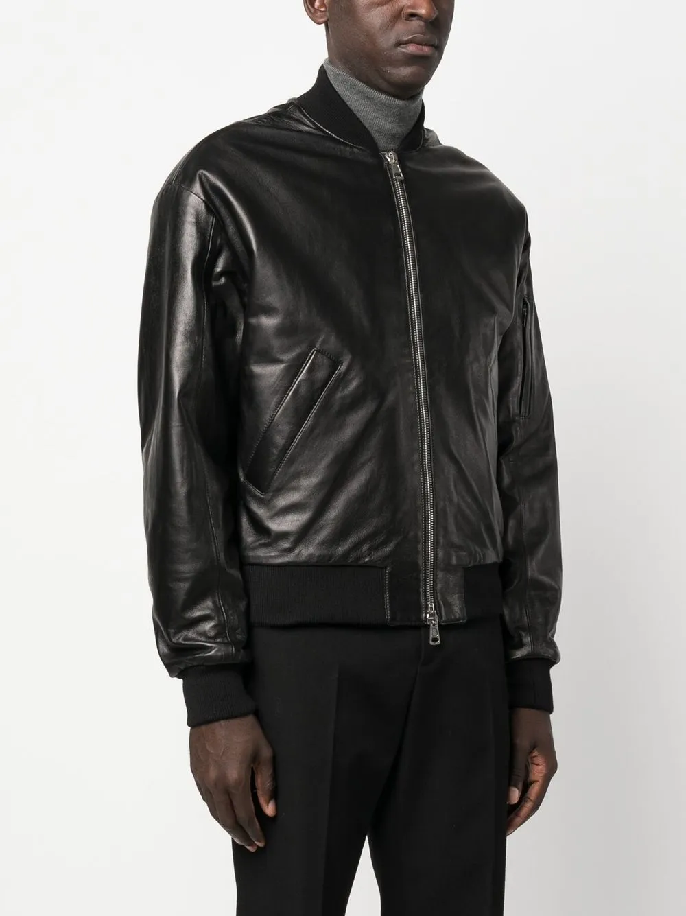  Low Brand Bomber Con Zip - Nero 