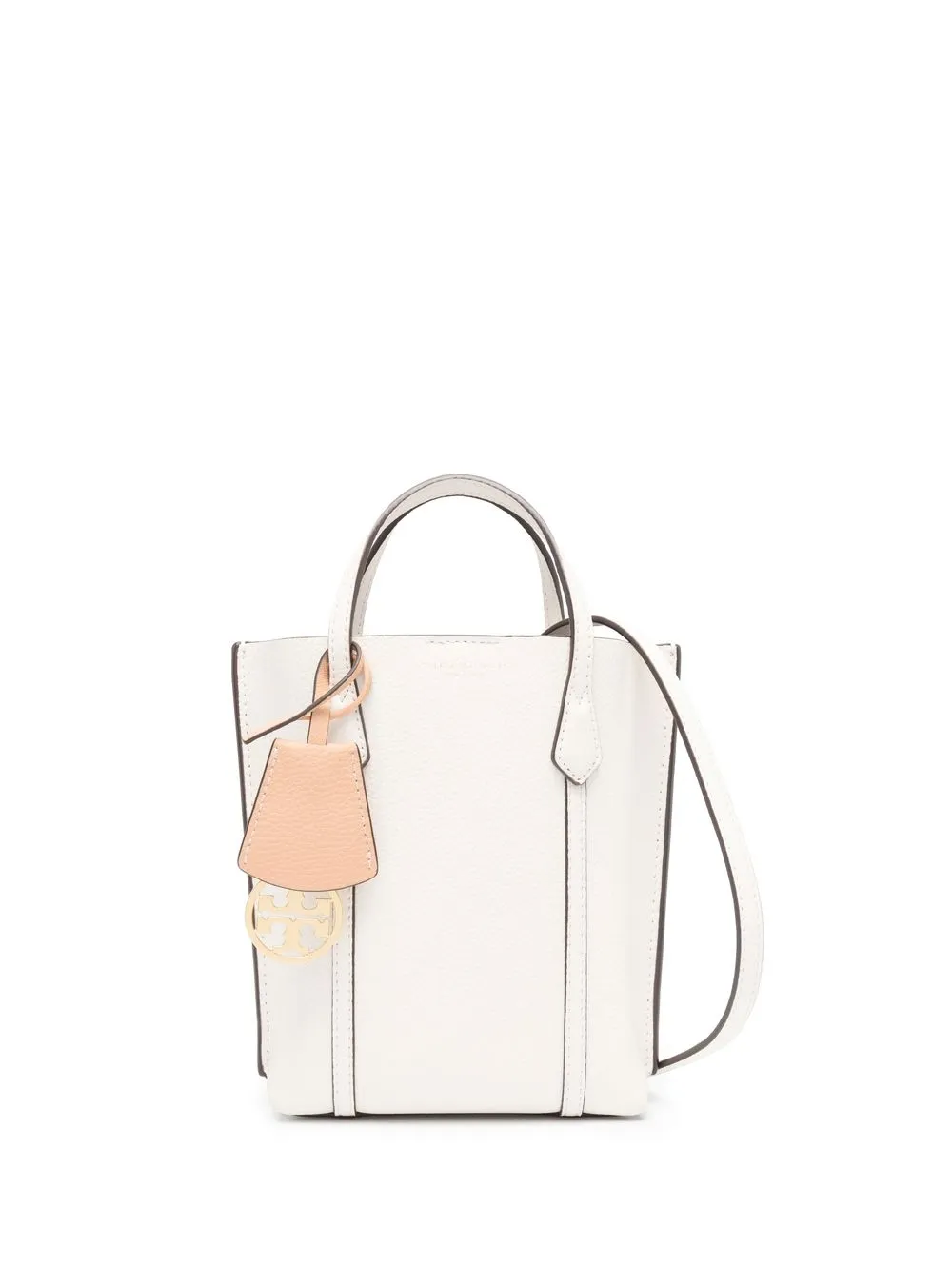 

Tory Burch logo-plaque tote bag - White