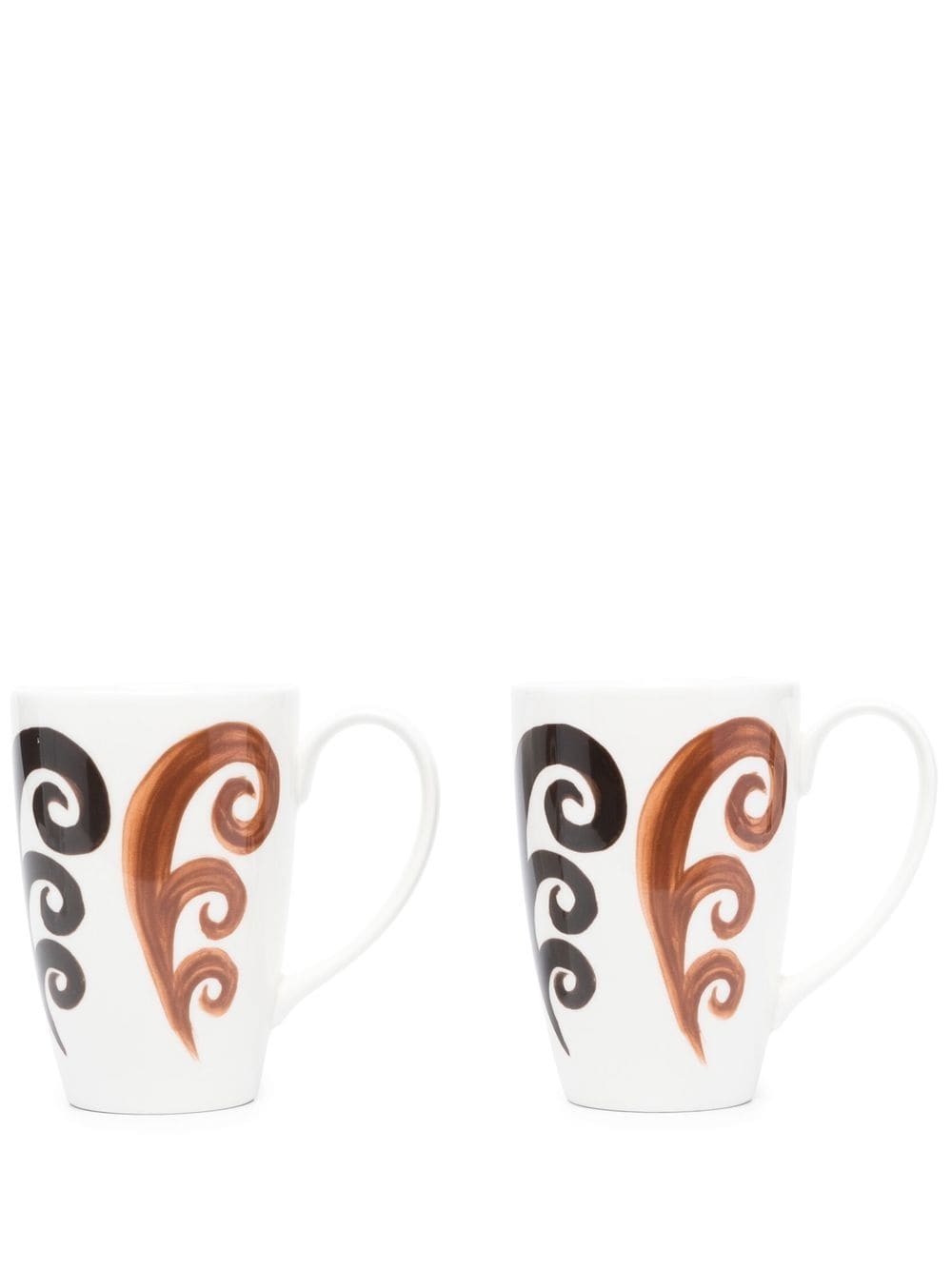Themis Z Gr Athenee Two-tone Peacock Mug Set In Neutrals