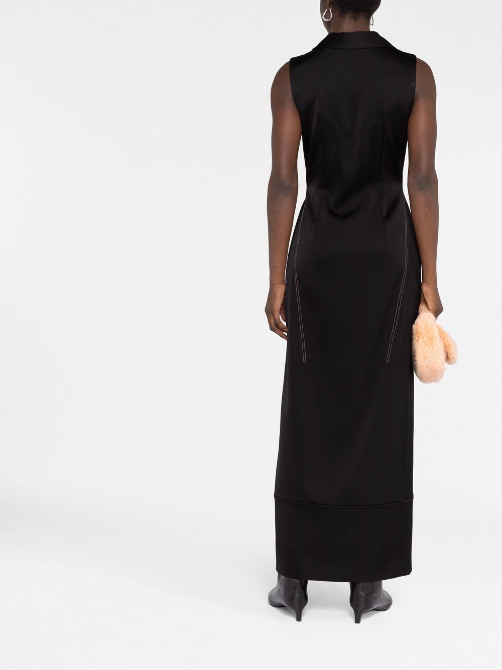 Shop V:pm Atelier Dario V-neck Midi Dress In Black