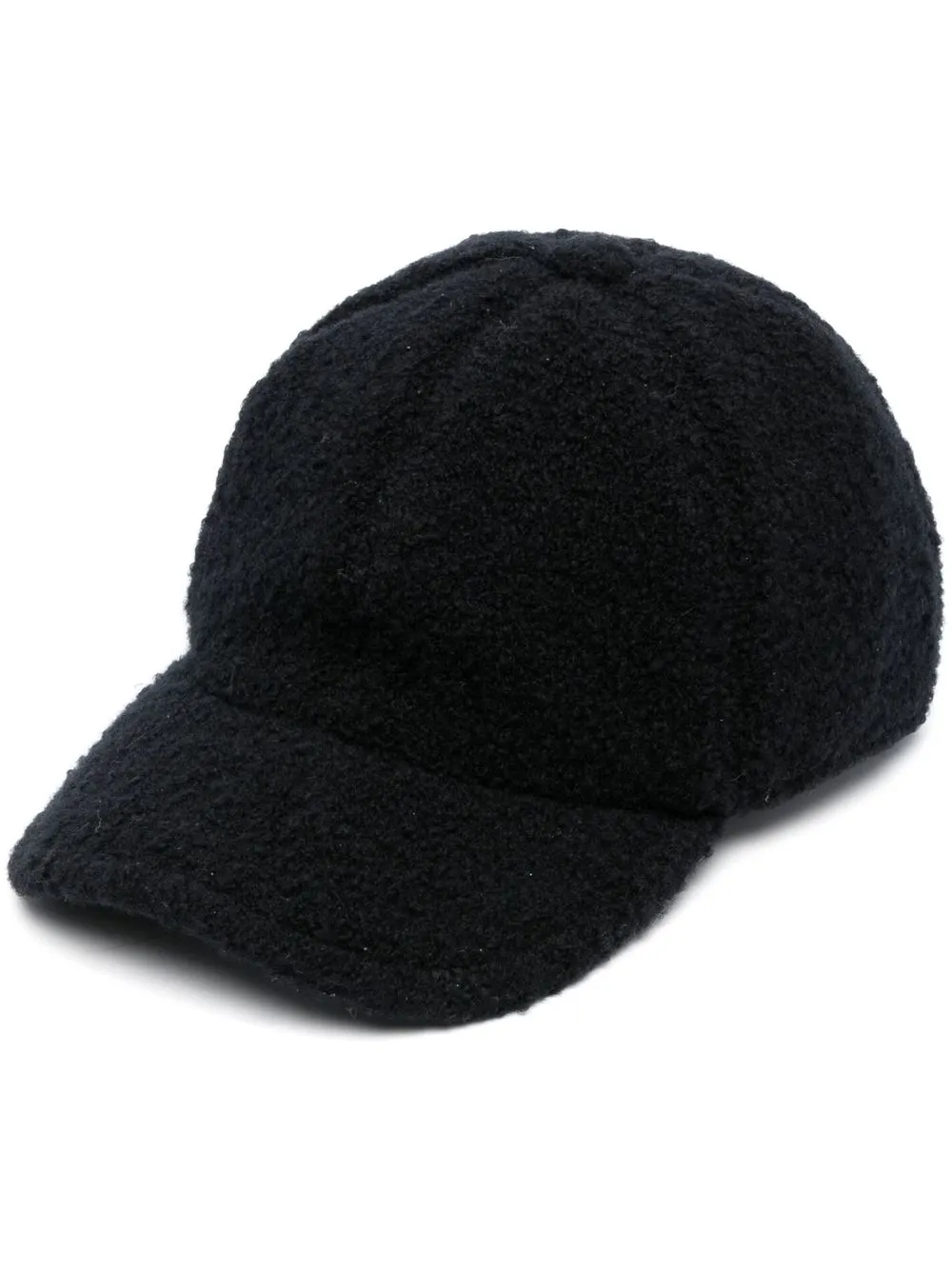 

Laneus bouclé-effect baseball cap - Black