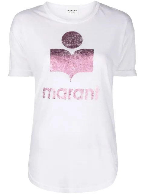MARANT ÉTOILE logo-print linen T-shirt