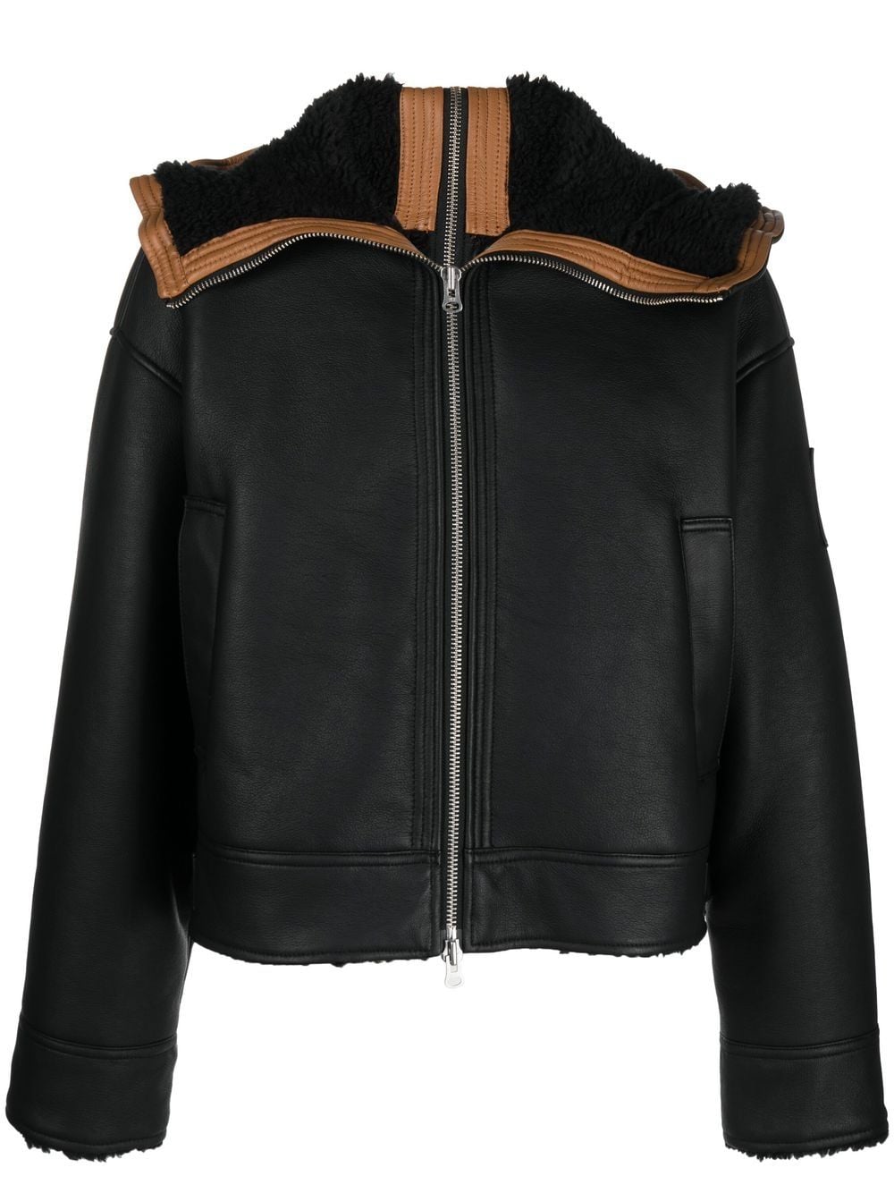 Y/PROJECT WIRE FAUX-LEATHER BOMBER JACKET