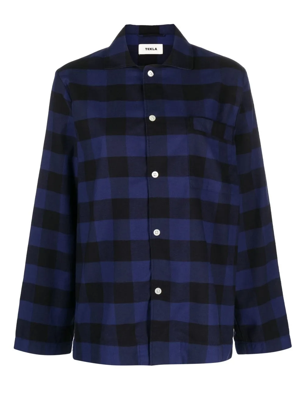 

TEKLA gingham-print shirt - Blue