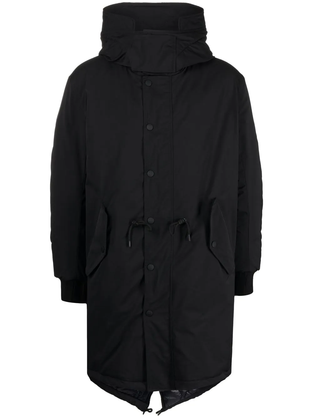 

DONDUP front press-stud parka coat - Black