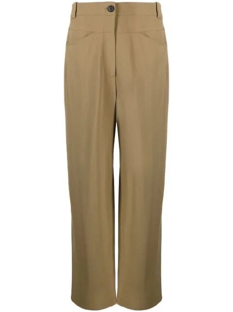 KHAITE high-waisted straight leg trousers