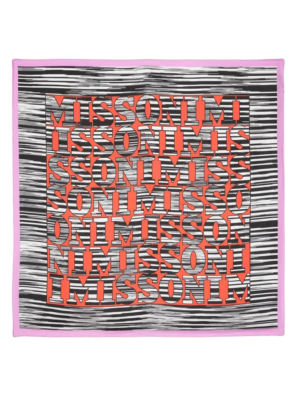 

Missoni logo-print silk scarf - Purple