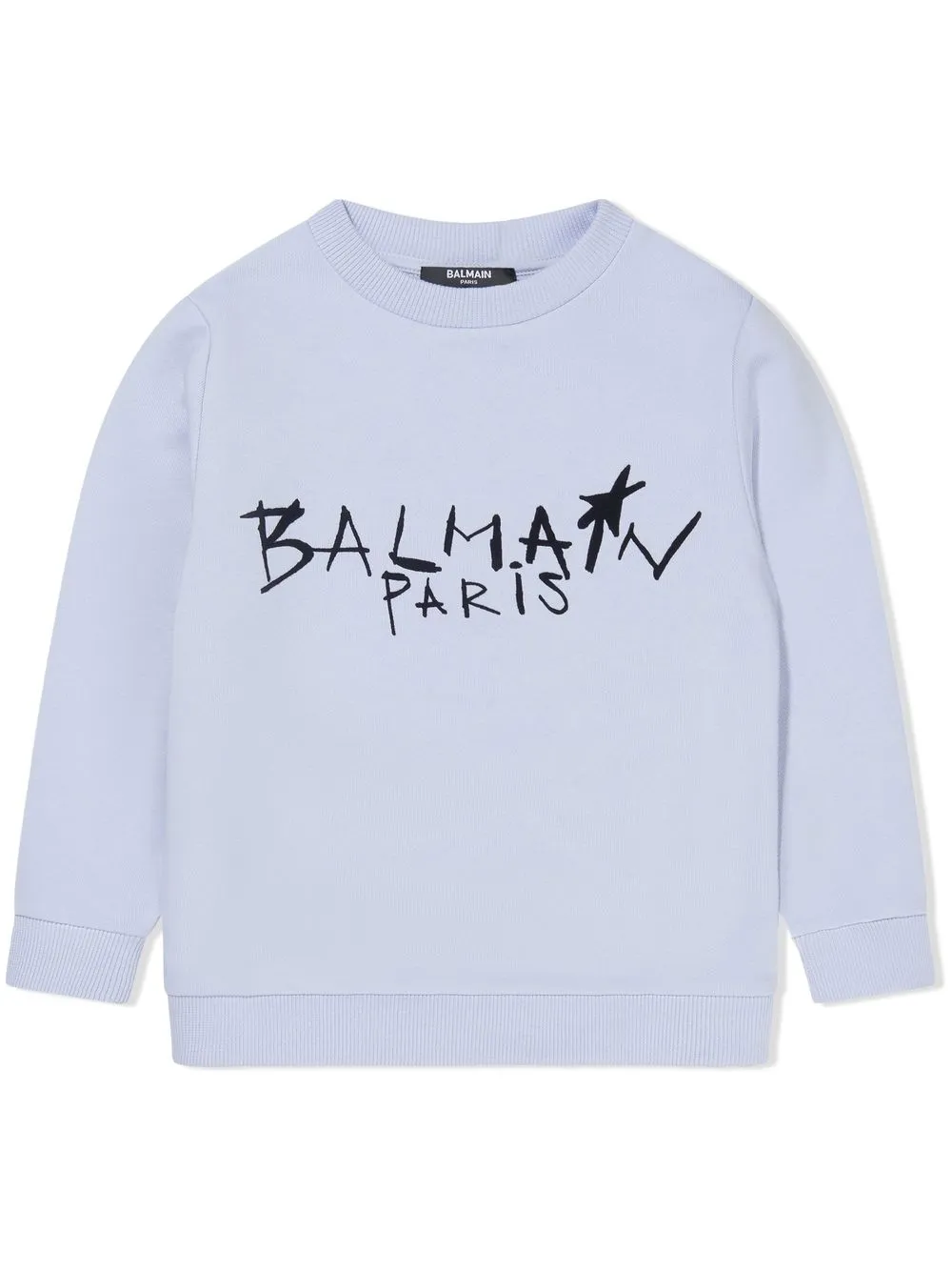 

Balmain Kids logo-print long-sleeve sweatshirt - Blue