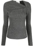 MARANT ÉTOILE Baixa asymmetric top - Silver