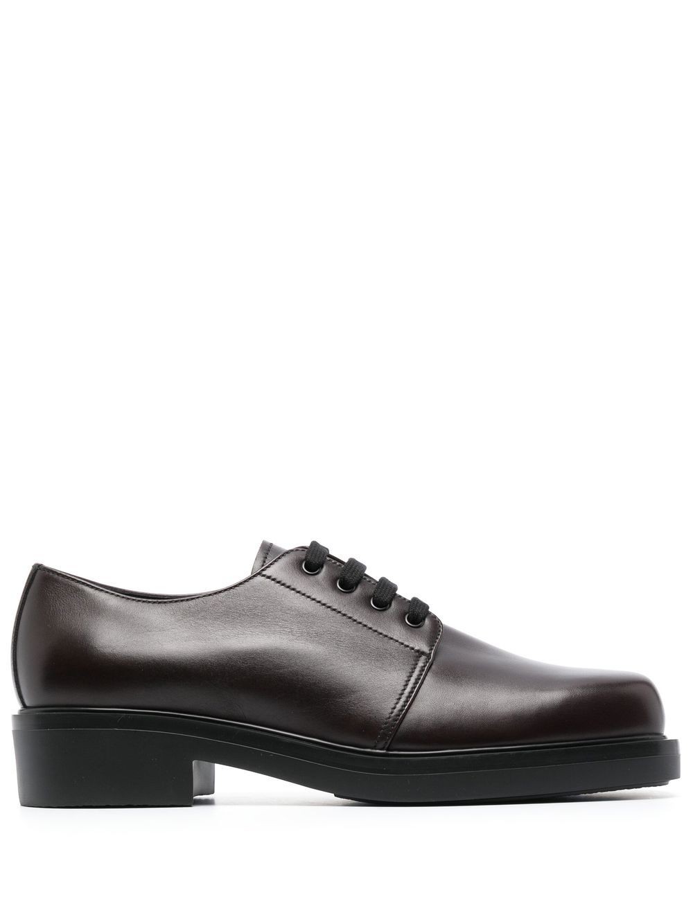 Prada leather derby shoes Red