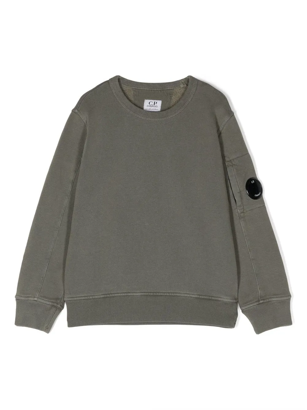 

C.P. Company Kids logo-plaque sweatshirt - Green
