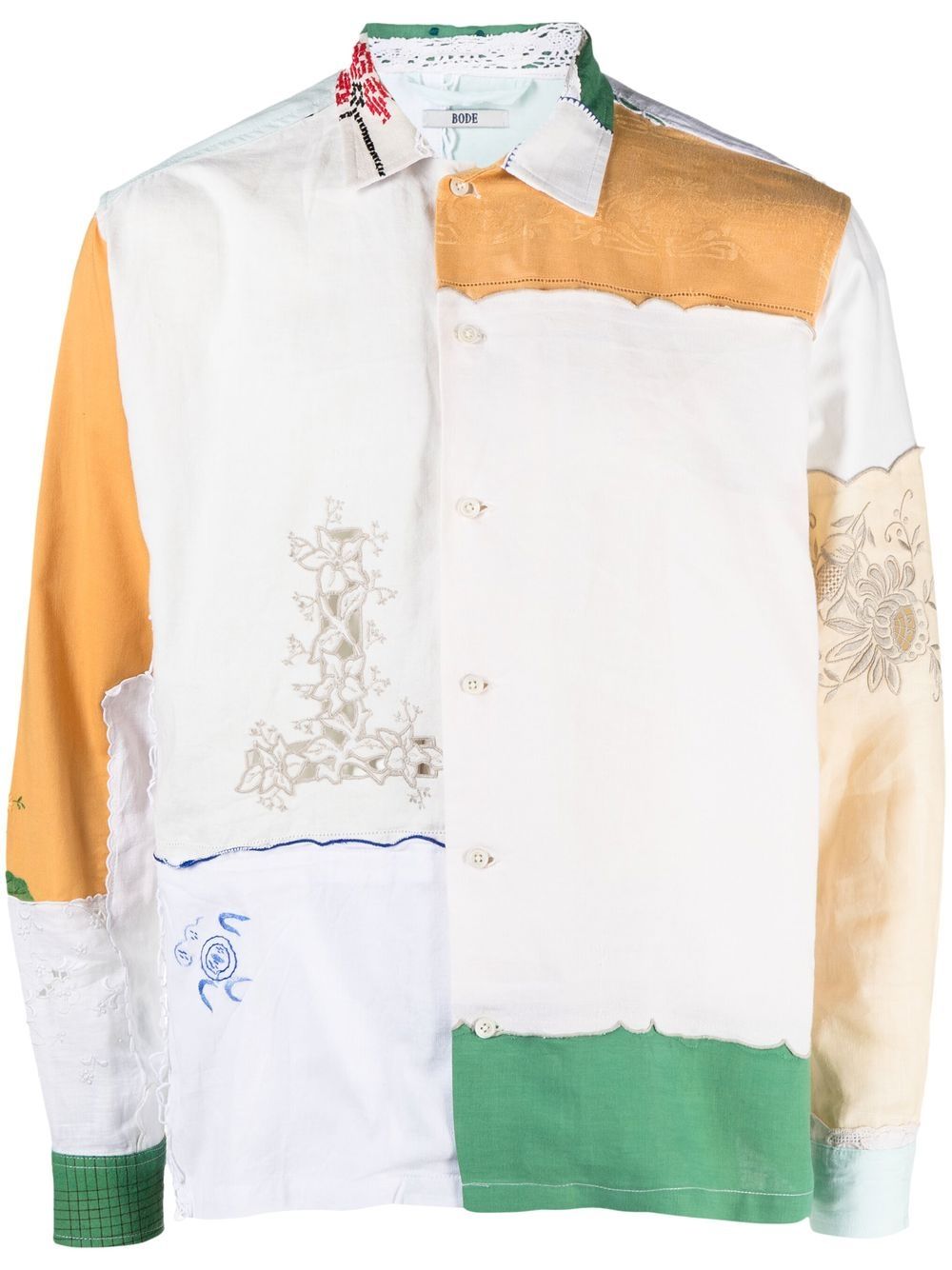 

BODE camisa con diseño patchwork - Blanco