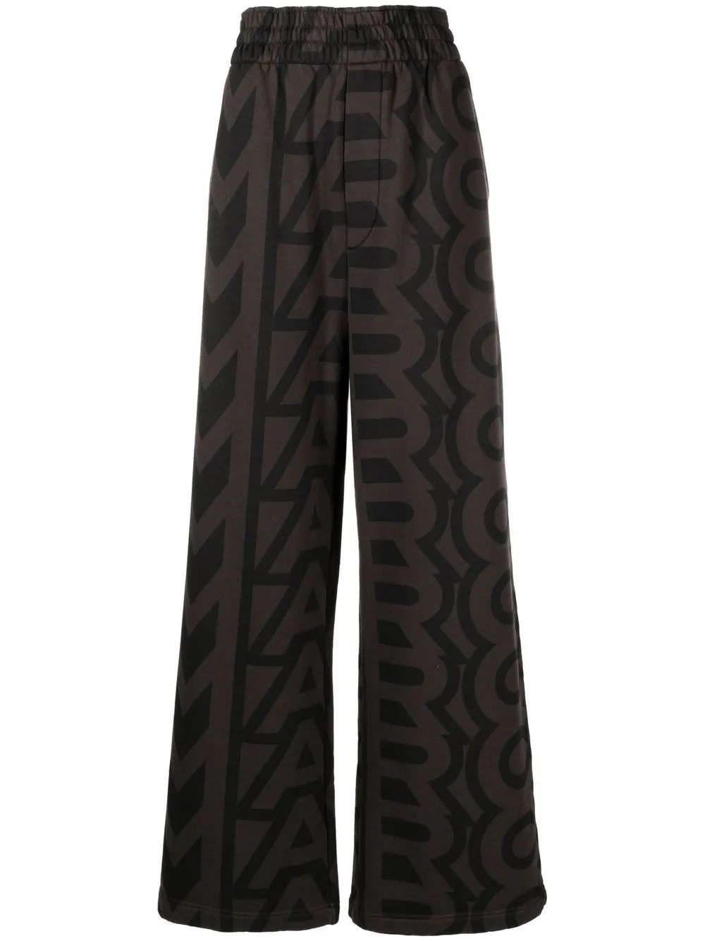 

Marc Jacobs logo-print cotton wide-leg trousers - Brown