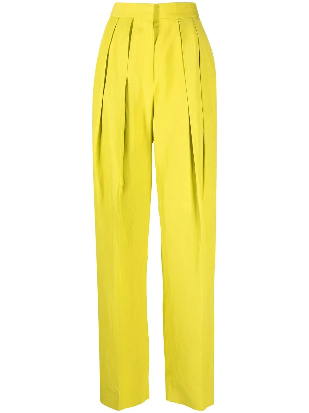 

Stella McCartney high-waisted pleated trousers - Yellow