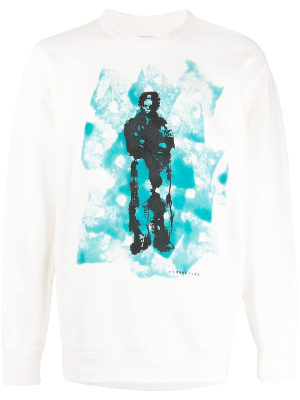 C.p. Company Graphic-print Cotton Sweatshirt In Gauze White