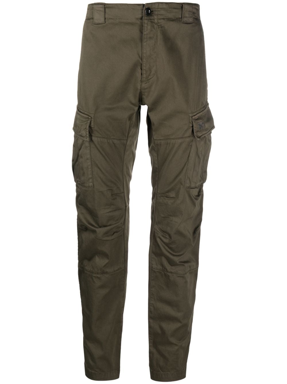 C.p. Company Logo-patch Cargo Trousers In Green