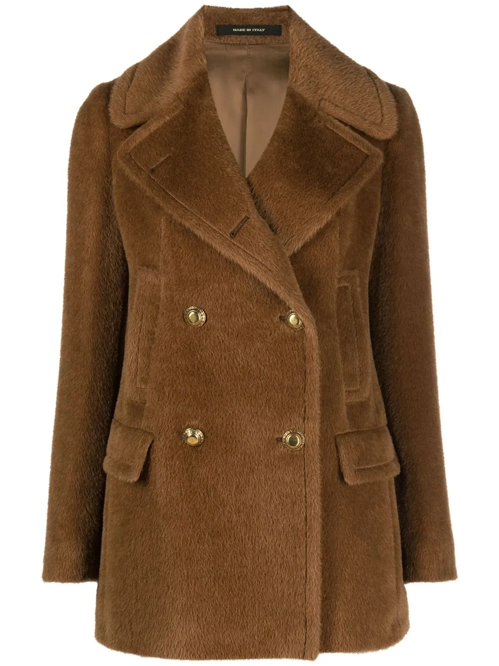 

Tagliatore double-breasted brushed blazer - Brown