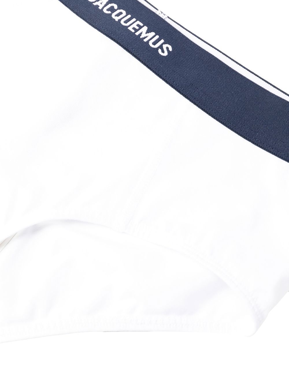 Shop Jacquemus La Culotte Logo-waistband Briefs In White
