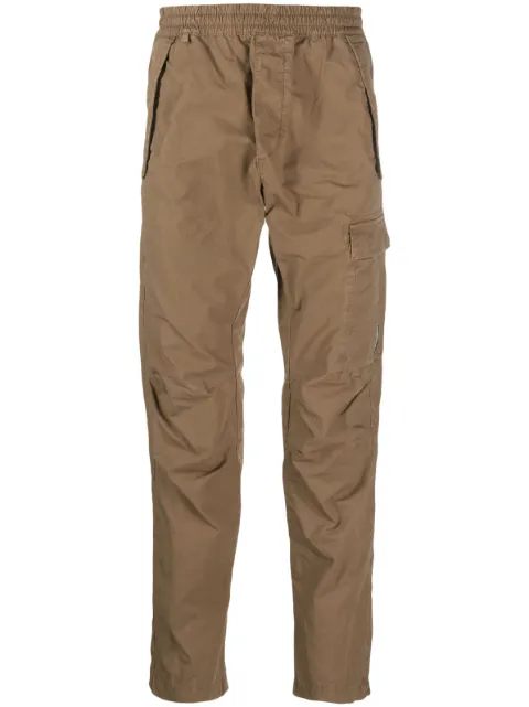 Lens-detail drawstring trousers