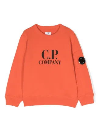 Cp company orange hotsell sweatshirt
