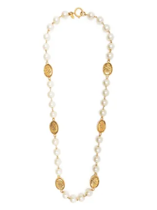 CHANEL Pre-Owned 1986-1992 パール ネックレス | ホワイト | FARFETCH JP