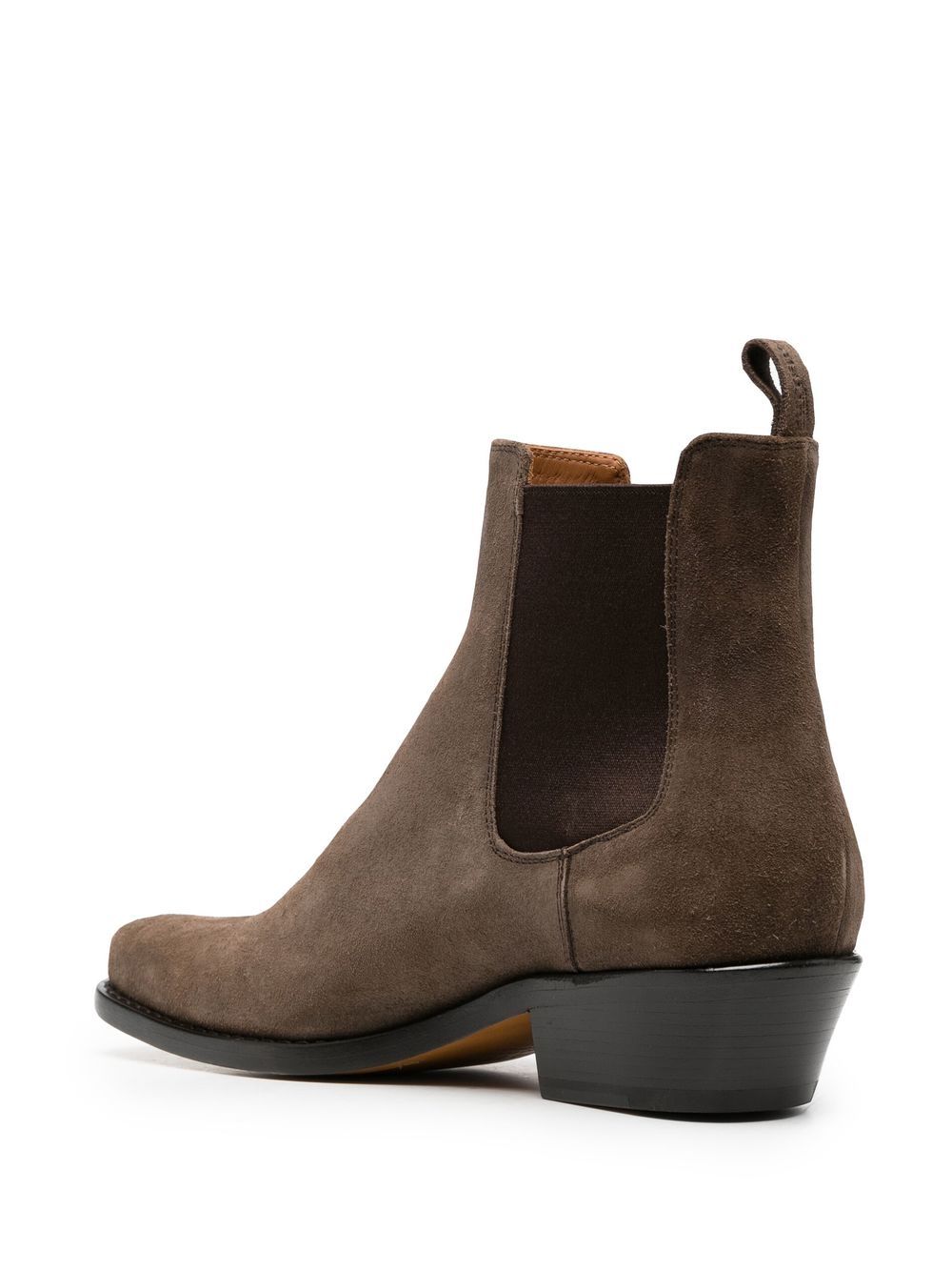 Shop Buttero Square-toe Suede Boots In Brown