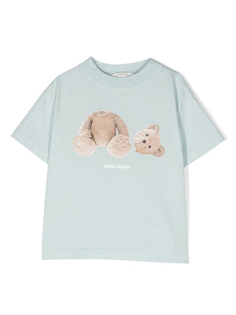 Palm Angels Kids bear-print short-sleeve T-shirt 