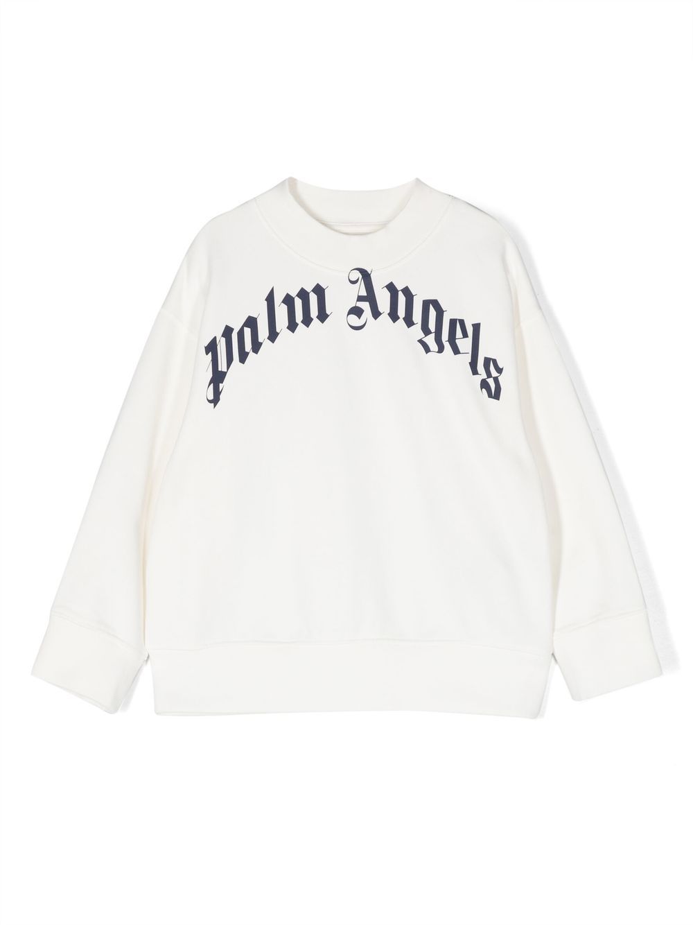 Palm Angels Logo-print Long-sleeve T-shirt In Weiss