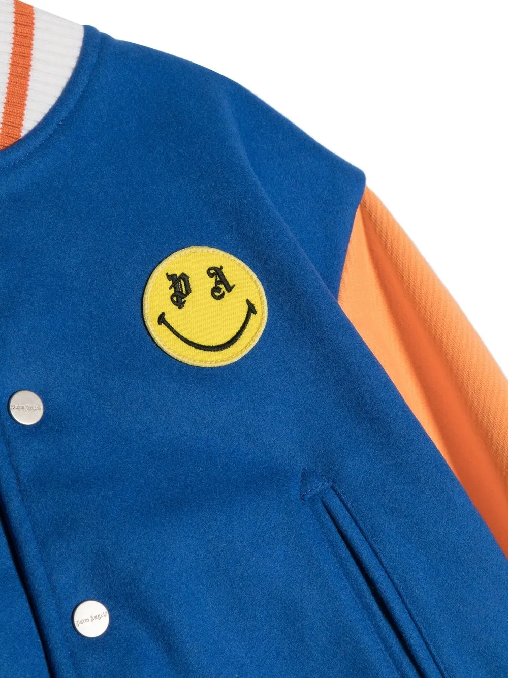 微笑泰迪熊印花棒球夹克