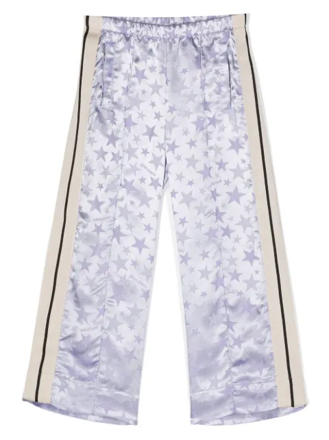 Palm Angels Kids satinbukser med stjerne i jacquard