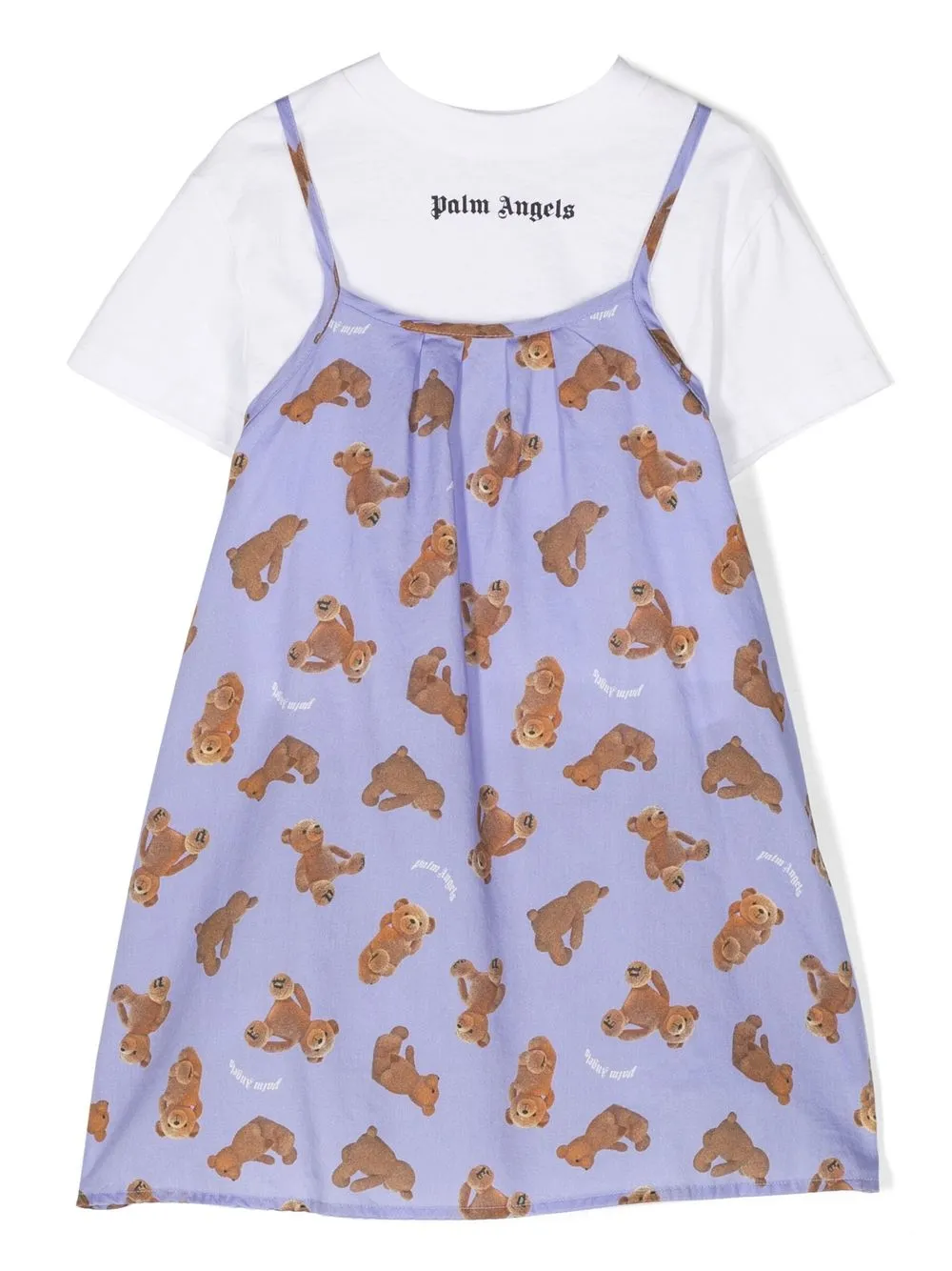 

Palm Angels Kids bear-print T-shirt dress - Purple