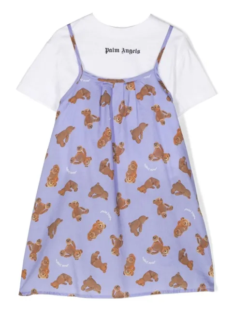 Palm Angels Kids تيشيرت طويل بطبعة دب