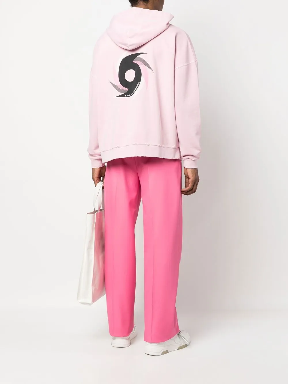 Palm Angels Hoodie met print - Roze