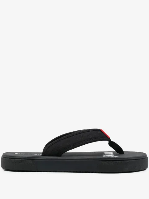 Palm Angels logo-tag flip flops