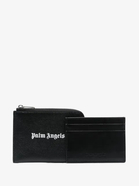Palm Angels 로고 프린트 집업 지갑