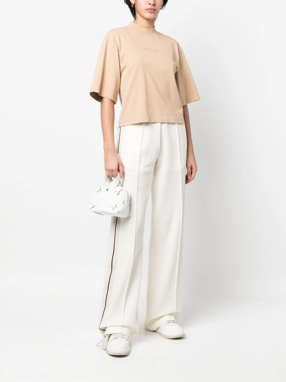 Palm Angels T-shirt met ronde hals - Beige