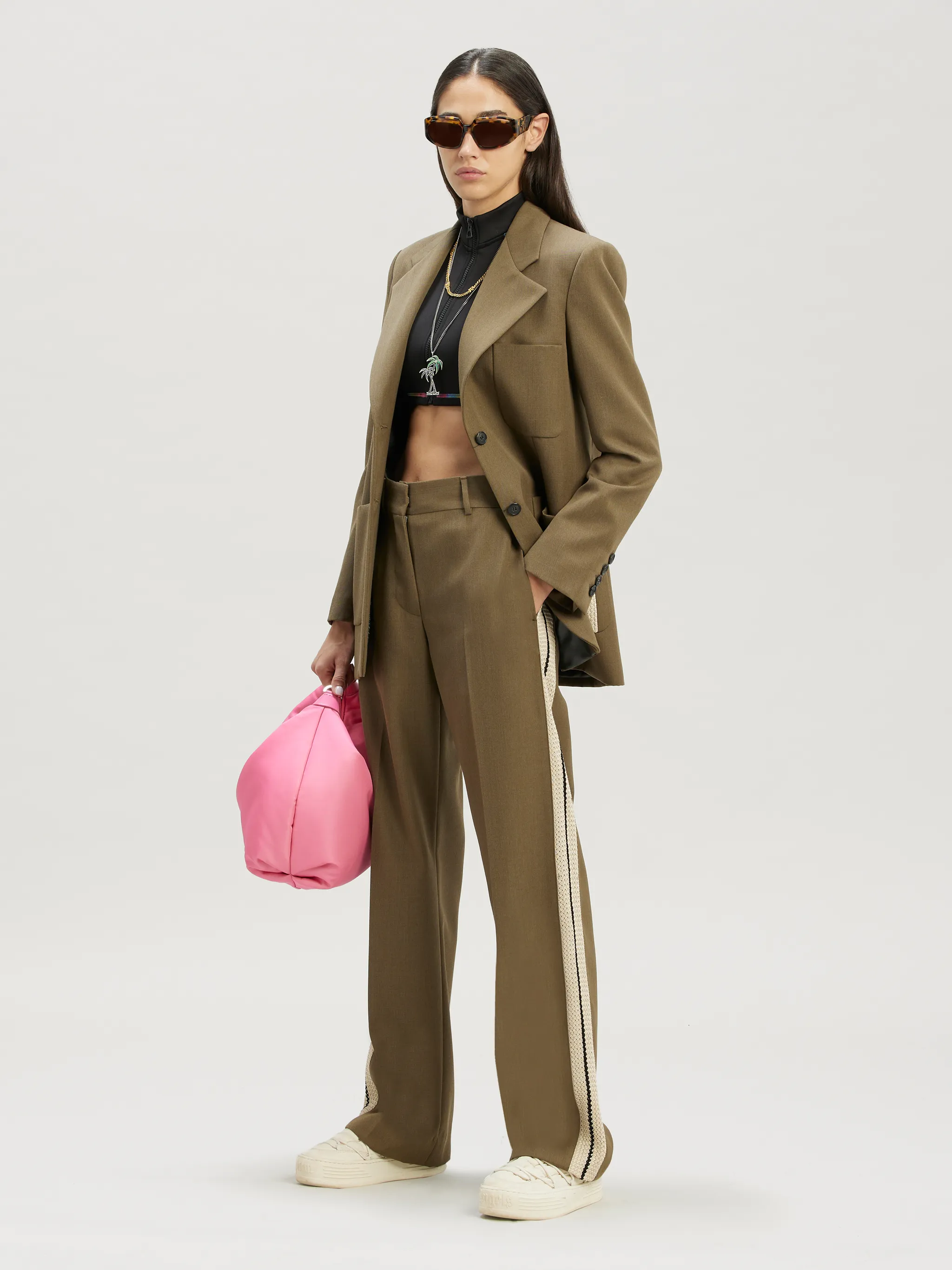 Military Knit Tape Suit Pants