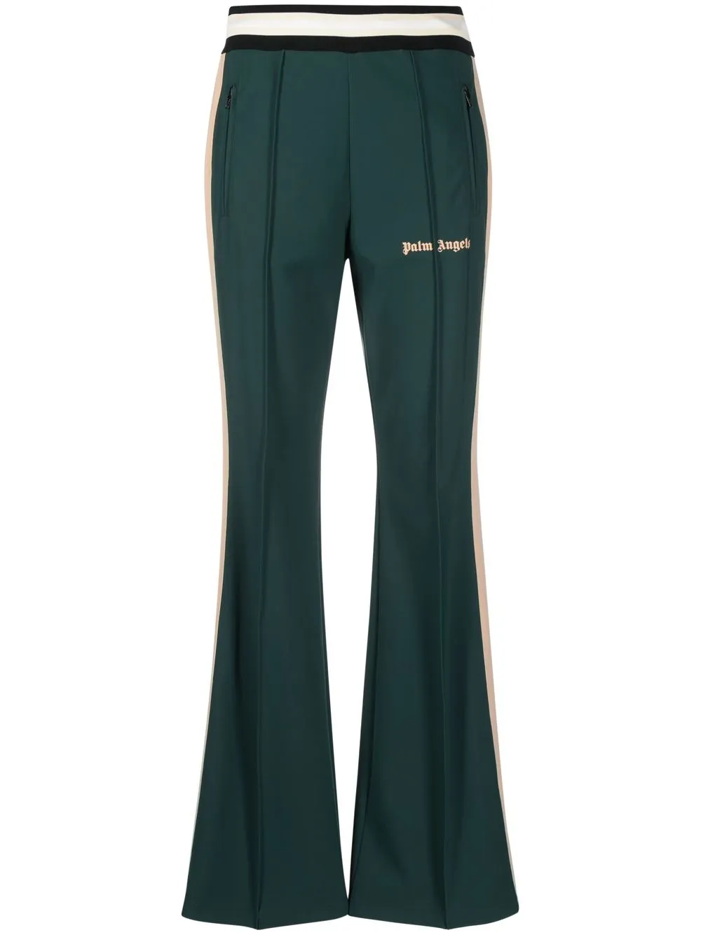 Palm Angels Ultralight Flare Track Pants In Green