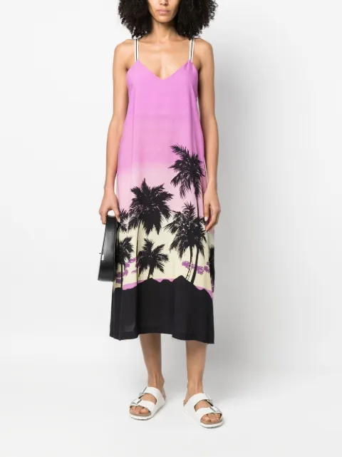 Palm Angels sunset-print midi dress PWDJ001S23FAB0043710 - 1