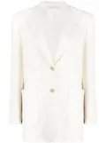 Palm Angels knitted tape-detail blazer - White