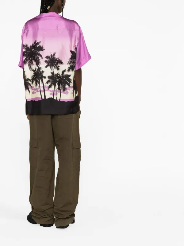 激安正規  Palm Angels JP FARFETCH | パープル | ボーリングシャツ プリント その他