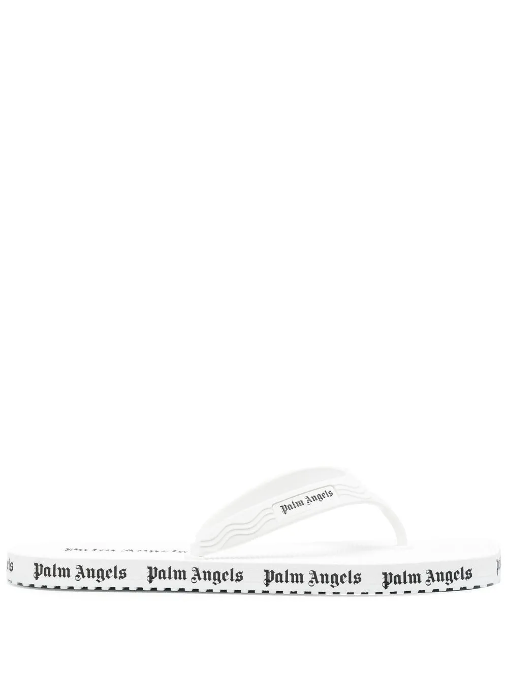 Shop Palm Angels Logo-print Flip Flops In White