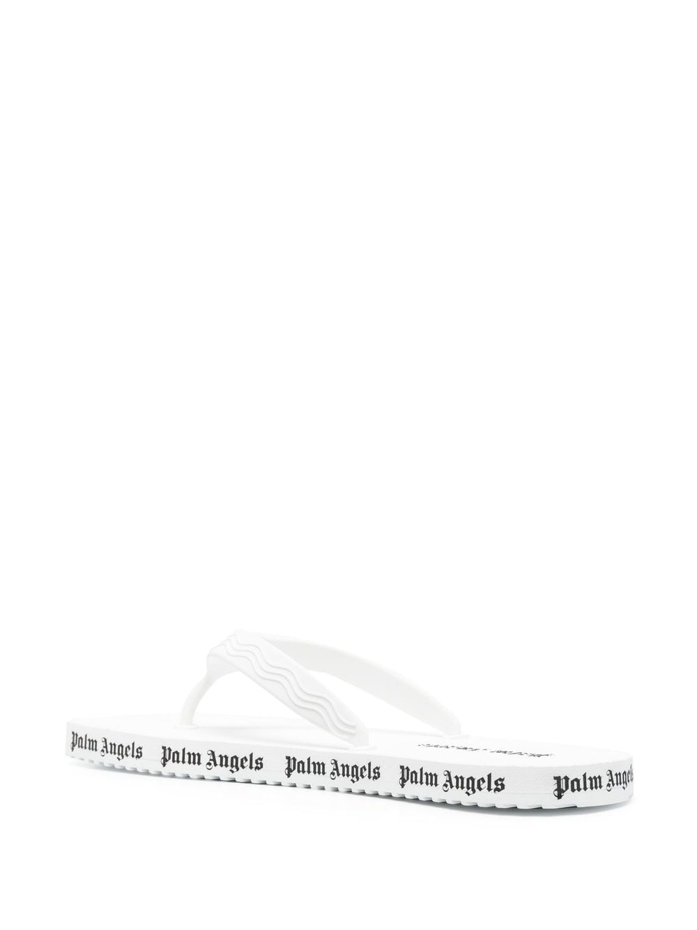 Shop Palm Angels Logo-print Flip Flops In White