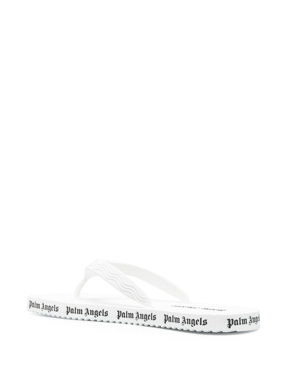  Palm Angels Logo-print Flip Flops - White 
