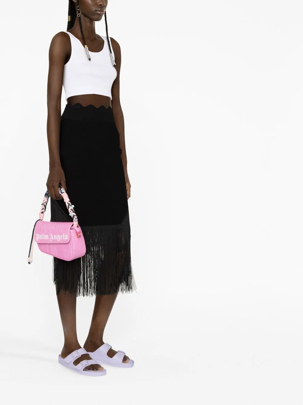 Palm Angels Crash schoudertas met logoprint - Roze