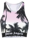 Palm Angels palm tree-print crop top - Purple