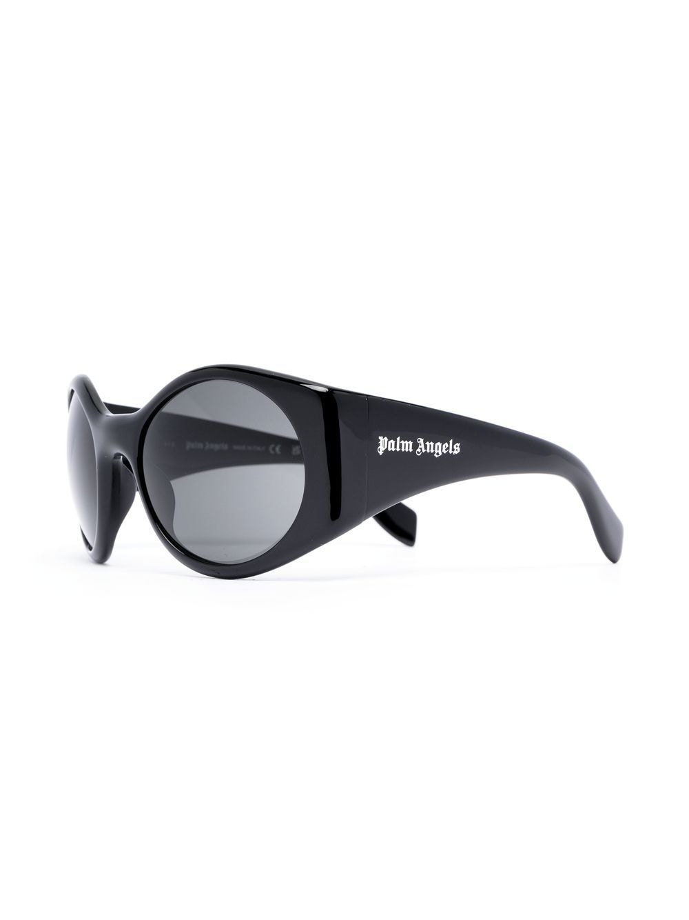 Shop Palm Angels Ennis Round-frame Sunglasses In Black