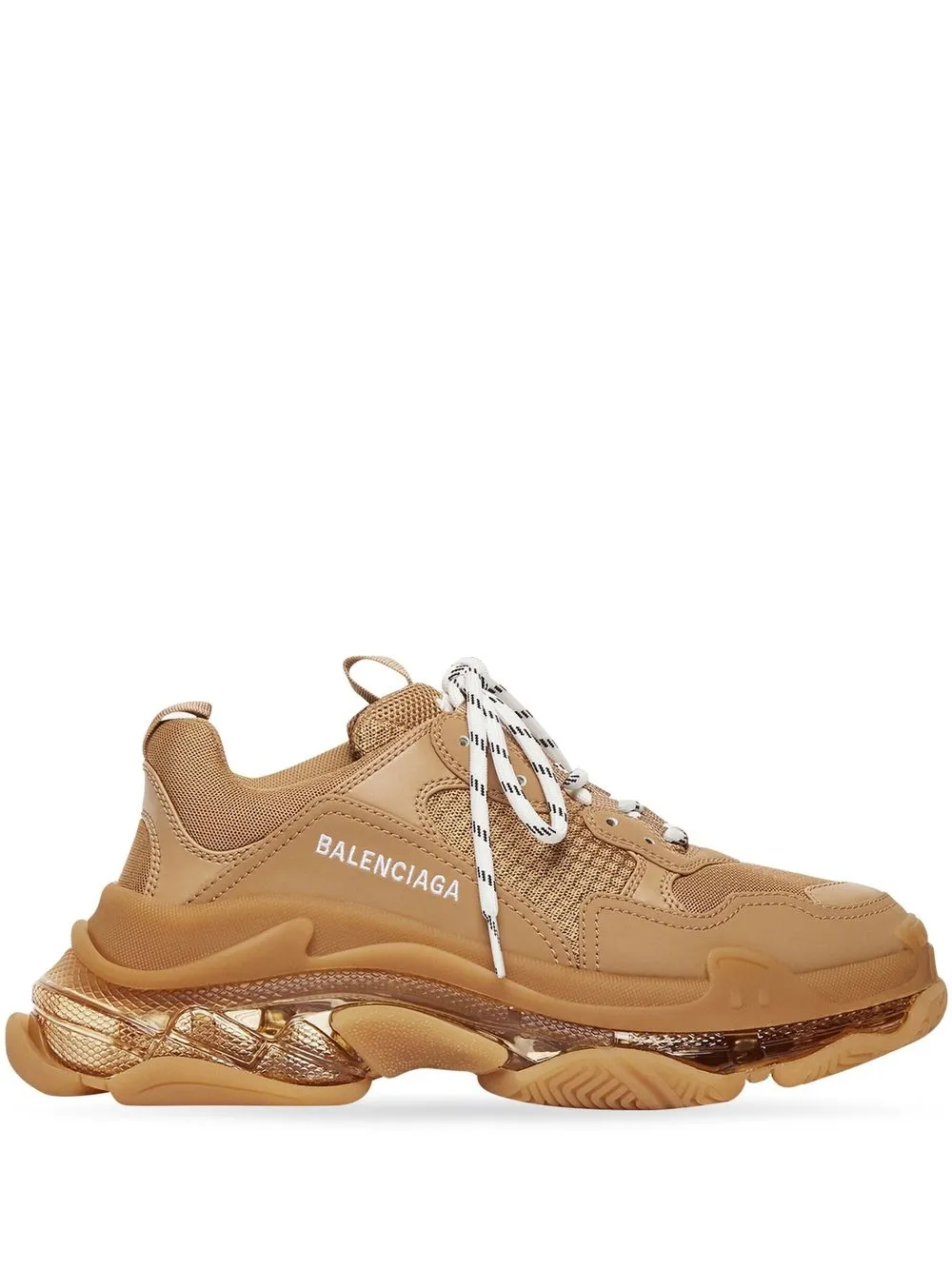 Balenciaga baskets Triple S à semelle transparente | marron | Image 1